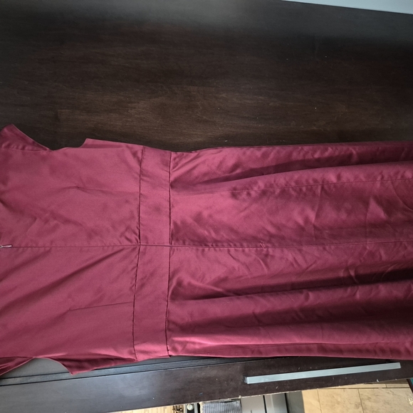 Brian BAILEY Elegant Burgundy Dress 100% SILK - Picture 6 of 9